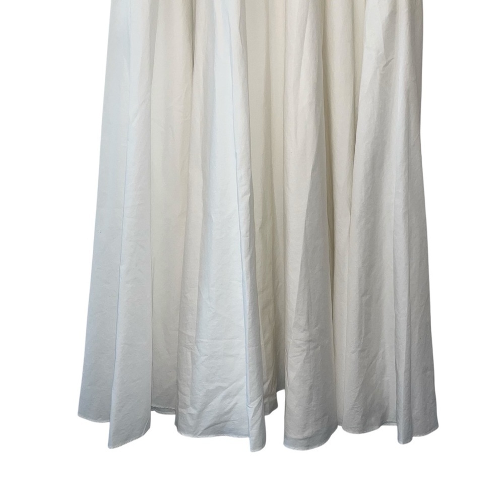 Roksanda White Midi Dress Cotton Poplin Puff Sleeve Bridal 10 Summer Casual  🟡 - Picture 7 of 16